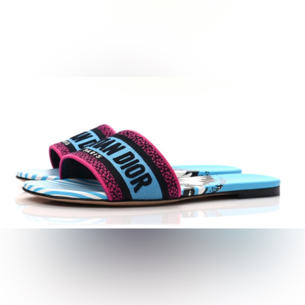 New Christian Dior canvas printed slide size 39.5